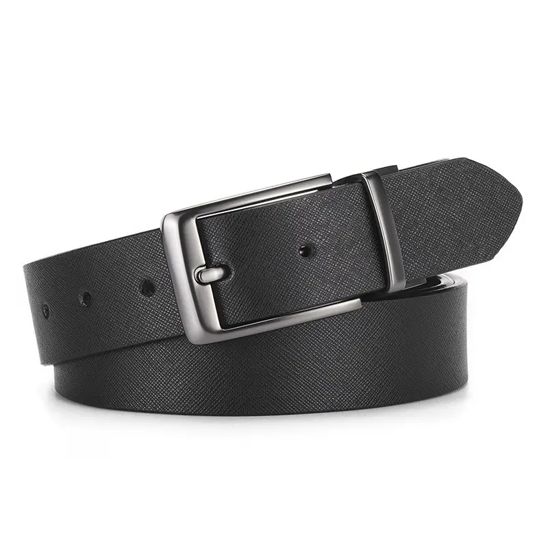 Men's Black Belt with Rotatable Buckle Wholesale - Image 5