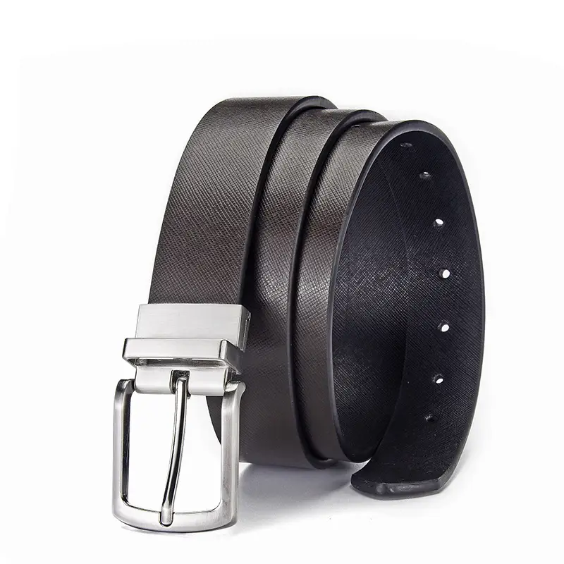 Men's Black Belt with Rotatable Buckle Wholesale - Image 6