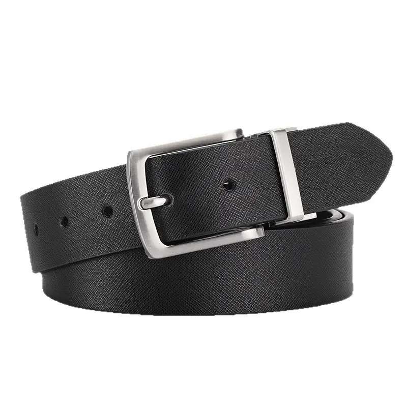 Men's Black Belt with Rotatable Buckle Wholesale - Image 7