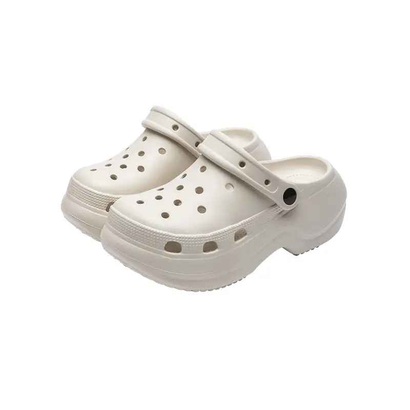 Women's Croc Shoes Women's Outerwear Summer New Thick-Soled Adult Sandals Non-Slip Beach Shoes Baotou Seaside Slippers - Image 9