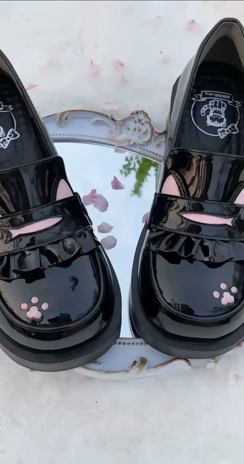 Japanese-Style Small Single Shoes Platform Cat Ear Round Toe Jk Uniform Super Soft Comfortable Student Lolita Jk Small Leather Shoes — feature 15
