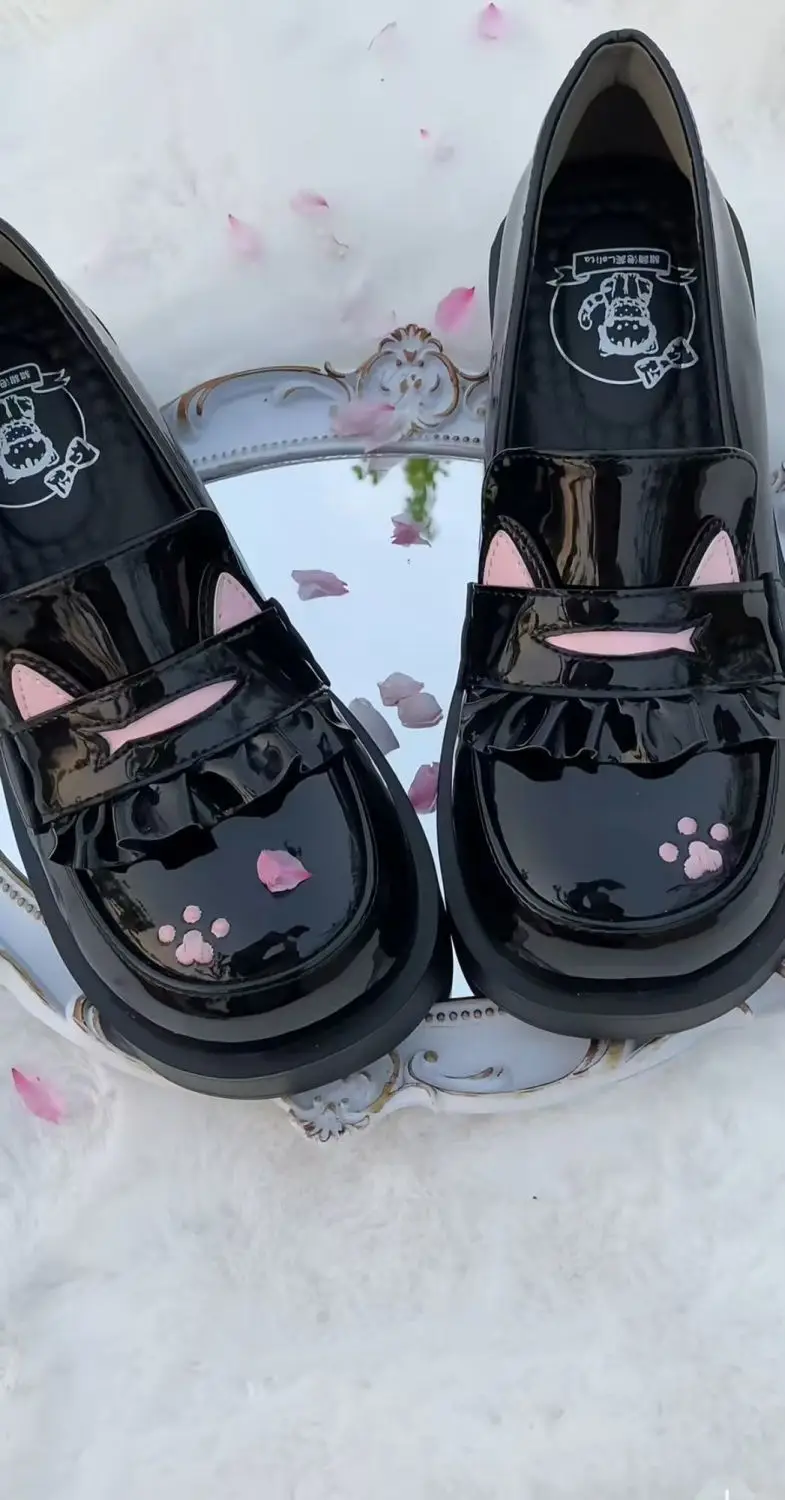 Japanese-Style Small Single Shoes Platform Cat Ear Round Toe Jk Uniform Super Soft Comfortable Student Lolita Jk Small Leather Shoes — feature 18