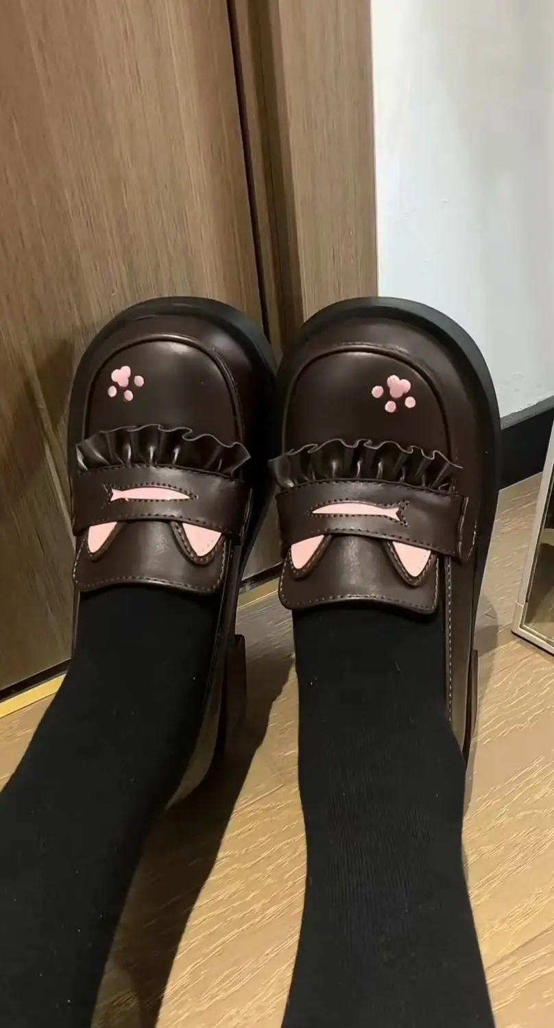 Japanese-Style Small Single Shoes Platform Cat Ear Round Toe Jk Uniform Super Soft Comfortable Student Lolita Jk Small Leather Shoes — feature 24