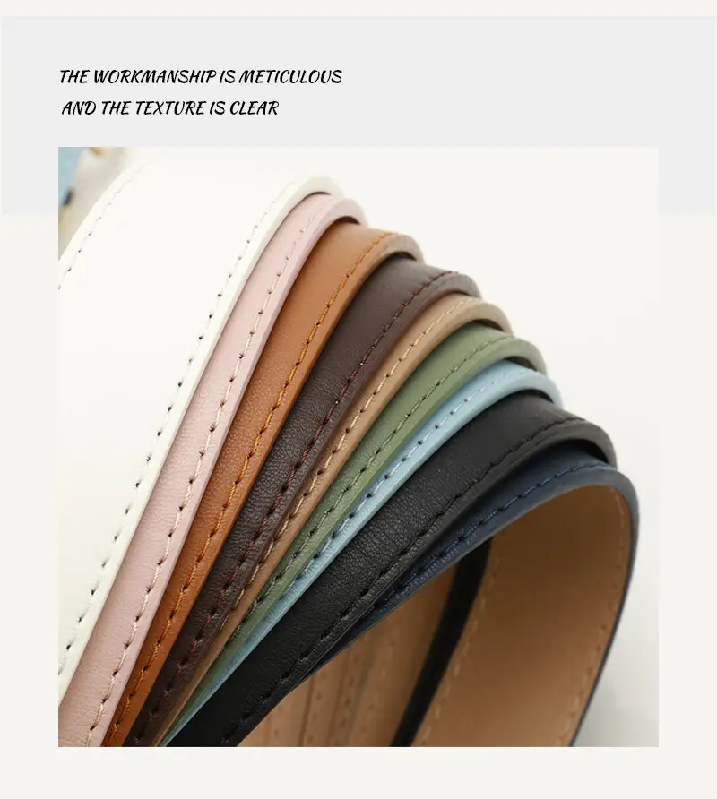 Women's Tan Leather Belt with Buckle — feature 22