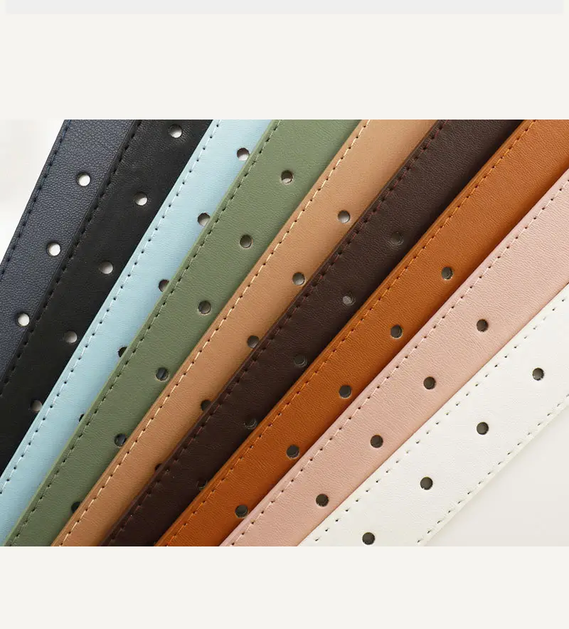 Women's Tan Leather Belt with Buckle — feature 24