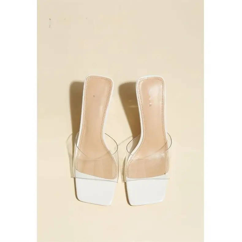 Transparent Sandals, Crystal Thick-Heeled High-Heeled Shoes, Summer 2026 New Style, Fashionable and Elegant One-Line Slippers for Women to Wear Outside — feature 7