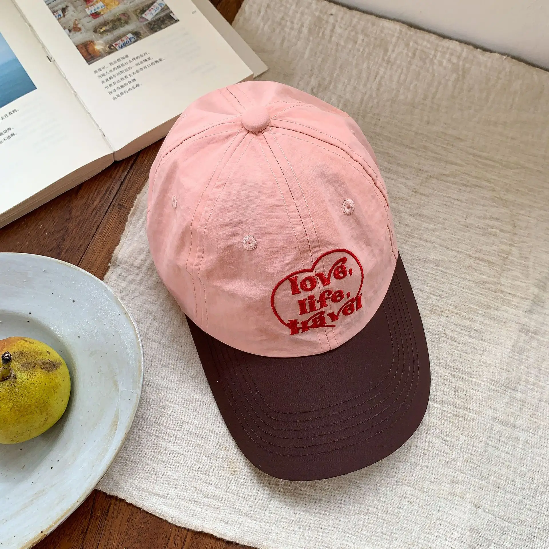 Pink Love Heart Baseball Cap for Boys Girls Summer 2025 - Image 7