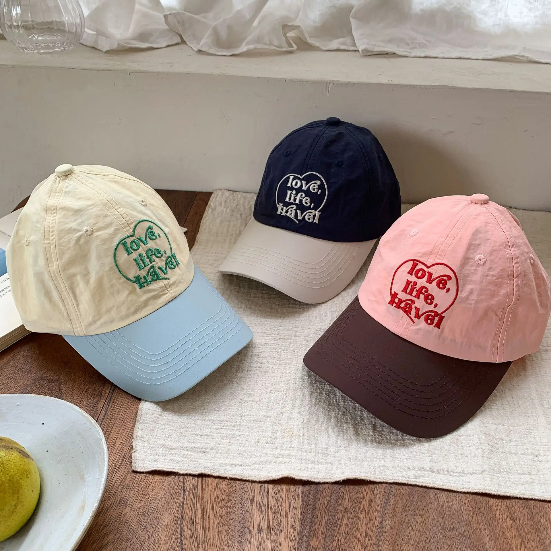 Pink Love Heart Baseball Cap for Boys Girls Summer 2025 — feature 4