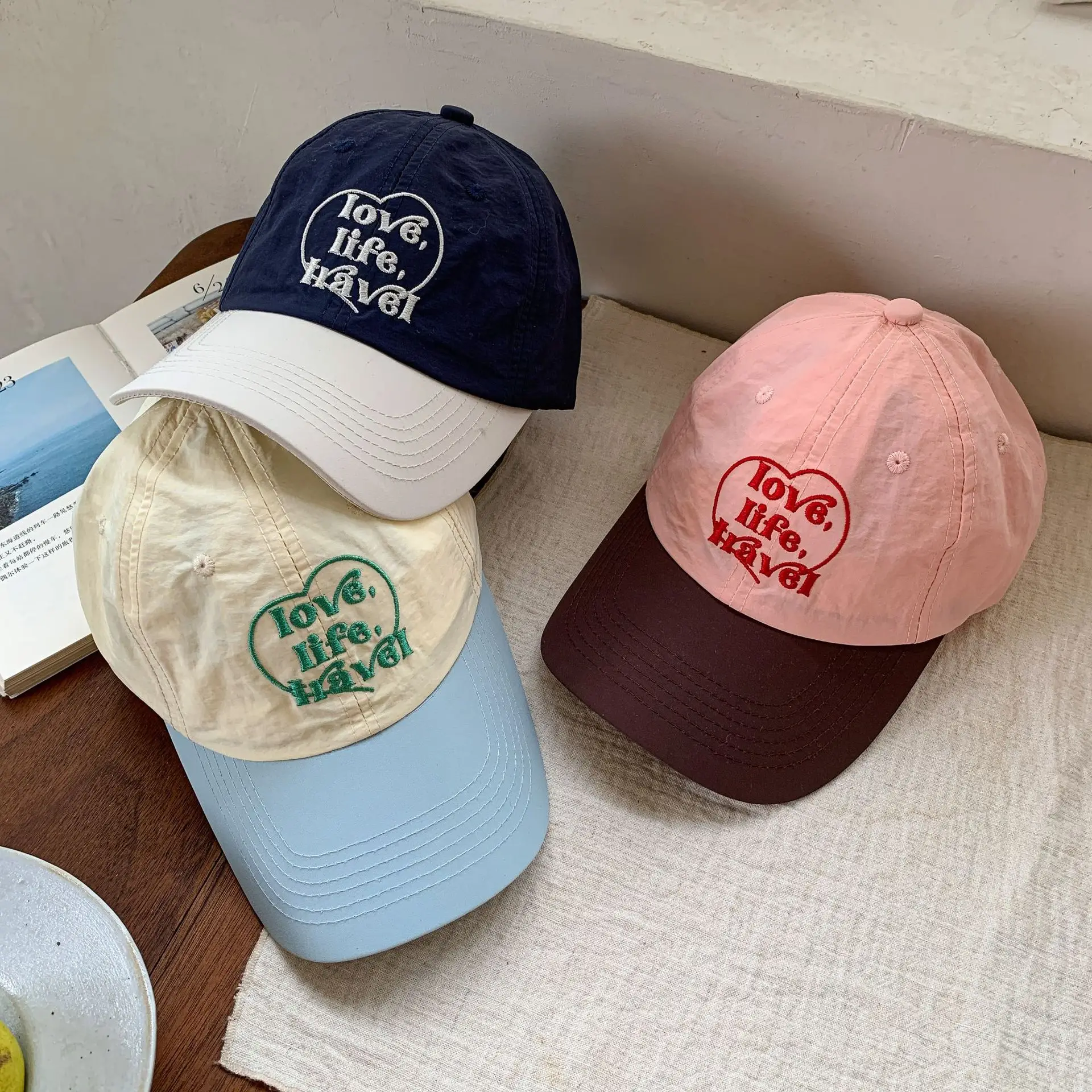 Pink Love Heart Baseball Cap for Boys Girls Summer 2025 — feature 6