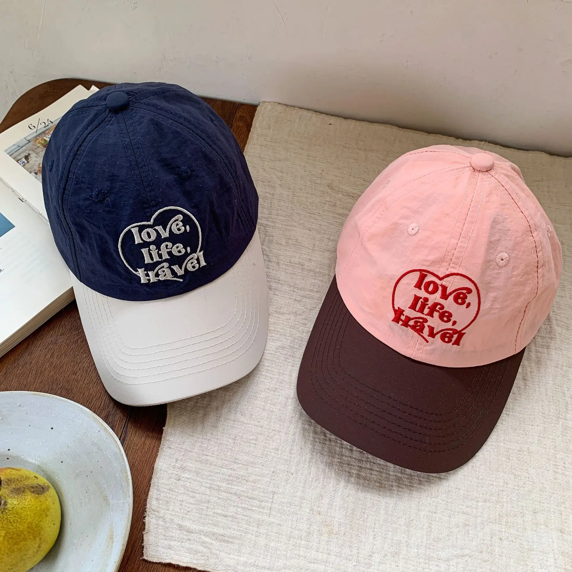 Pink Love Heart Baseball Cap for Boys Girls Summer 2025 — feature 7