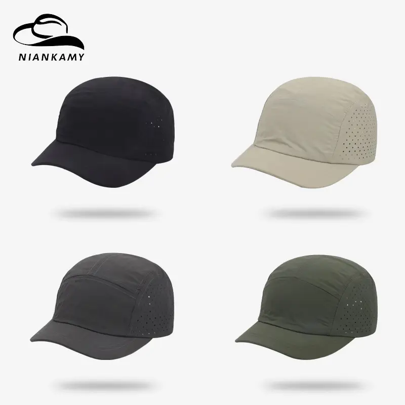 Men's 2025 Mesh Sun Hat Black Grey Olive Green - Image 6