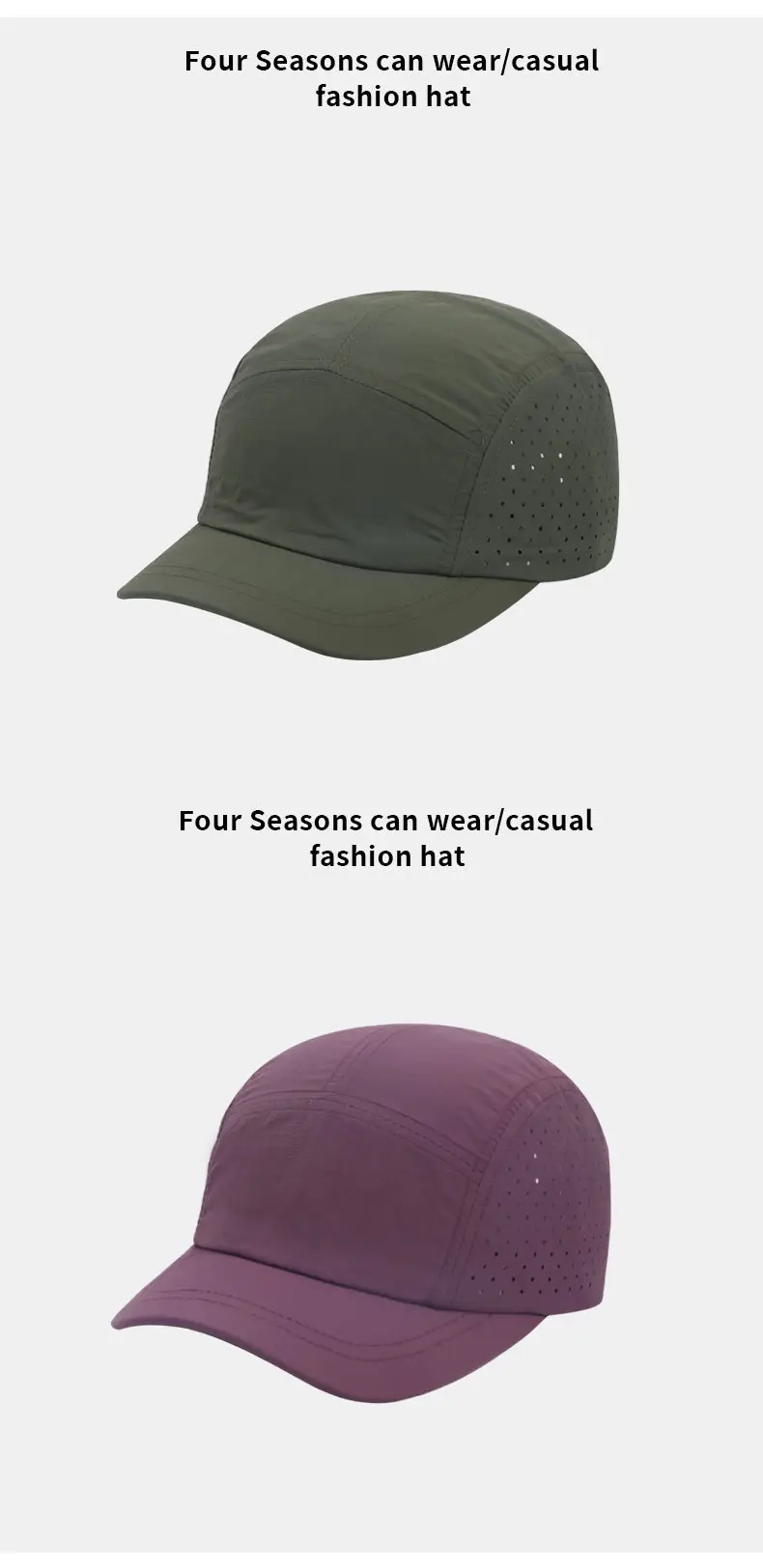 Men's 2025 Mesh Sun Hat Black Grey Olive Green — feature 11