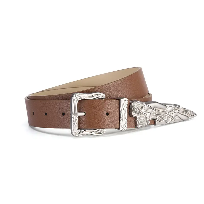 Vintage Mermaid Buckle Belt for Women Black Brown - Image 11