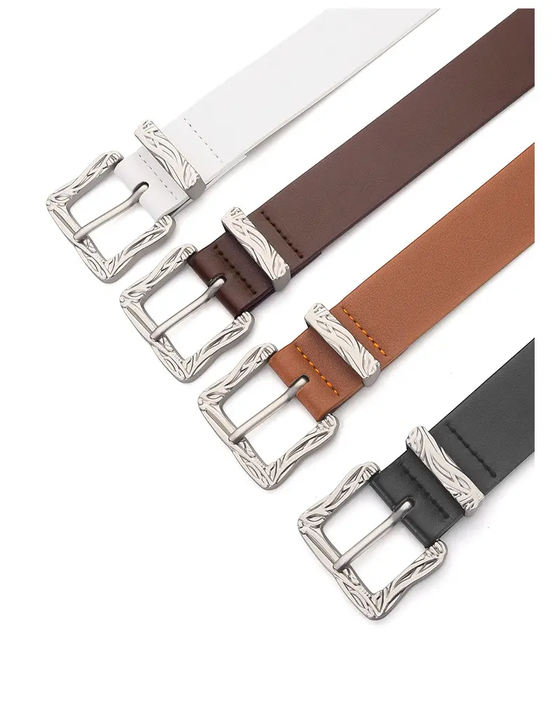 Vintage Mermaid Buckle Belt for Women Black Brown — feature 19