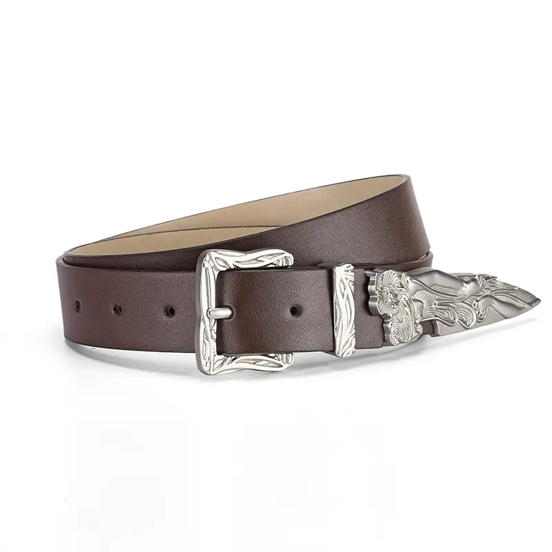 Vintage Mermaid Buckle Belt for Women Black Brown - Image 4