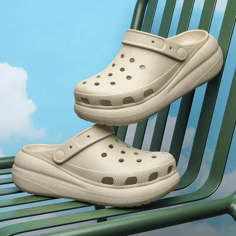 Women's Beige Croc Sandals Summer 2025 - Image 7