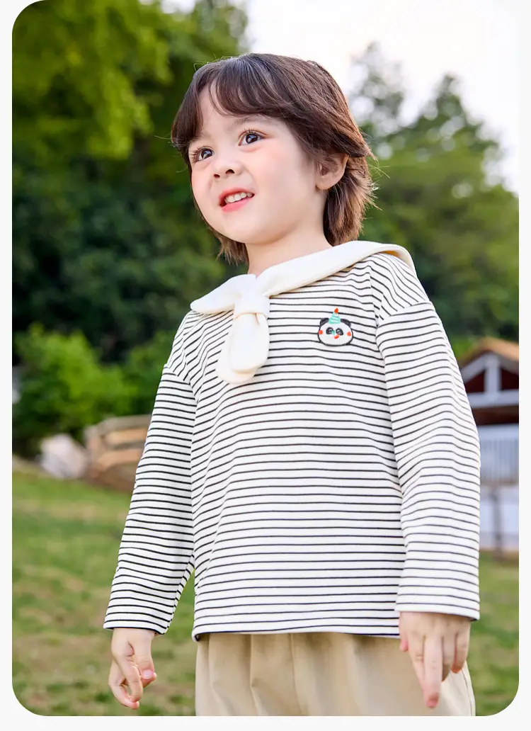 Baby Polo Collar T-Shirt Striped Autumn Wear — feature 16