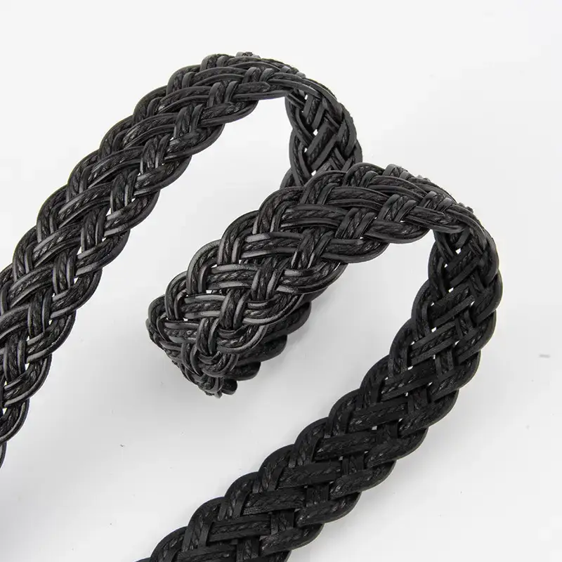 Black Braided Belt for Women Vintage Decorative Belt
