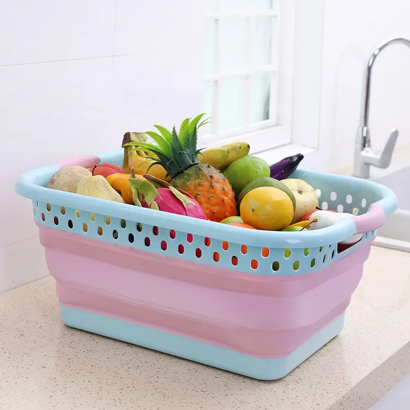 Foldable Laundry Basin Extra Large Gray Plastic - Image 7