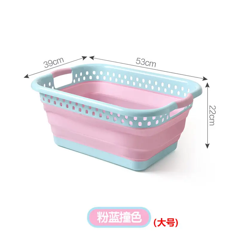 Foldable Laundry Basin Extra Large Gray Plastic