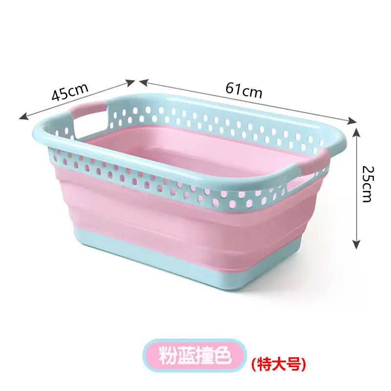 Foldable Laundry Basin Extra Large Gray Plastic - Image 2
