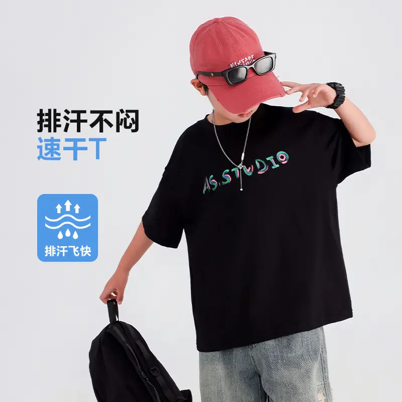 Boys Black Graffiti T-Shirt 2026 Cool Summer - Image 6