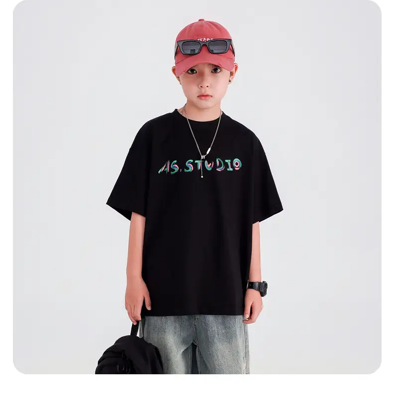 Boys Black Graffiti T-Shirt 2026 Cool Summer — feature 24