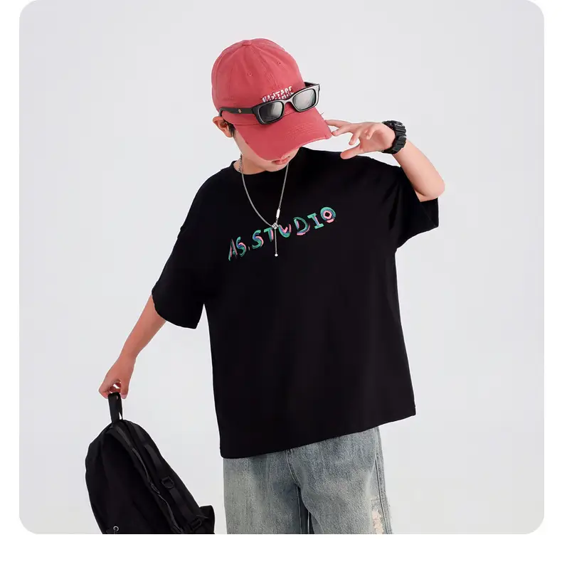 Boys Black Graffiti T-Shirt 2026 Cool Summer — feature 25