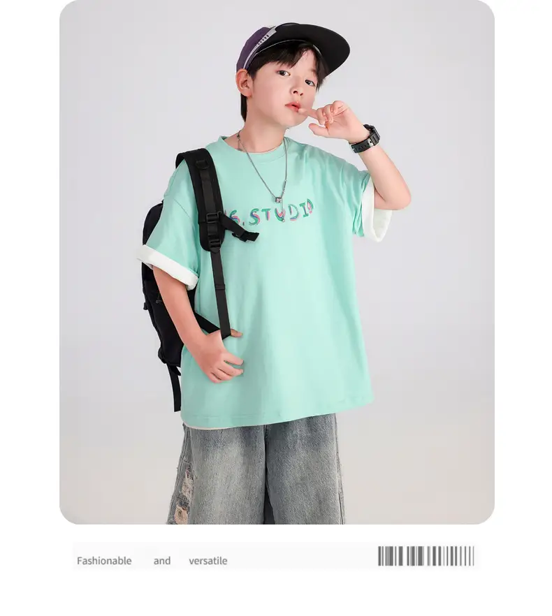 Boys Black Graffiti T-Shirt 2026 Cool Summer — feature 26