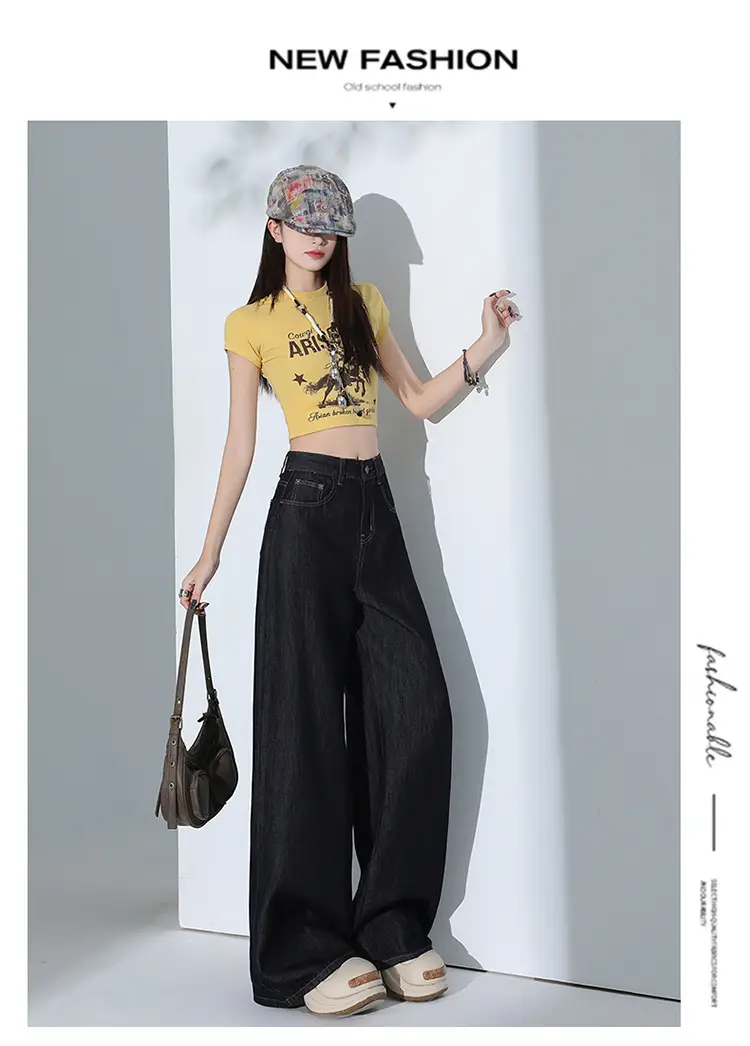 Women Tencel Wide Leg Pants Dark Sky Loose Slimming — feature 18