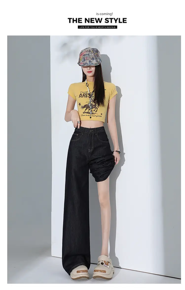 Women Tencel Wide Leg Pants Dark Sky Loose Slimming — feature 20