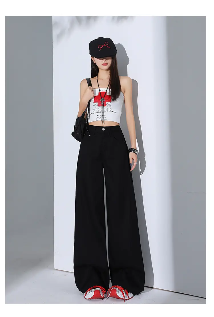 Women Tencel Wide Leg Pants Dark Sky Loose Slimming — feature 27