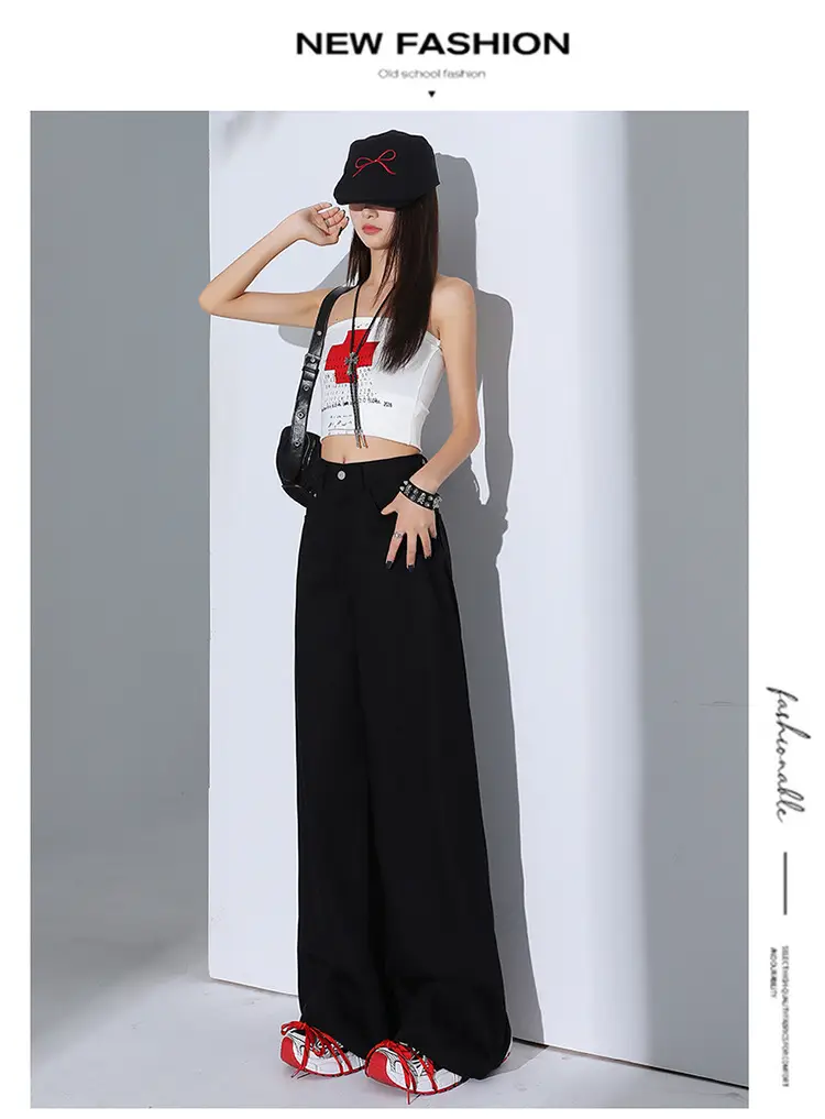Women Tencel Wide Leg Pants Dark Sky Loose Slimming — feature 28