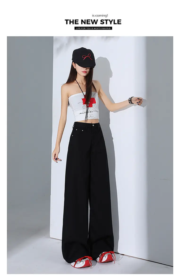 Women Tencel Wide Leg Pants Dark Sky Loose Slimming — feature 30