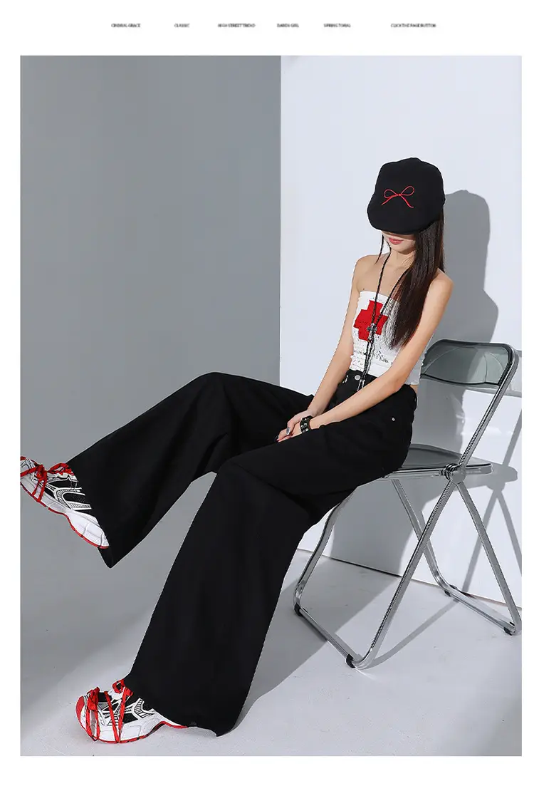 Women Tencel Wide Leg Pants Dark Sky Loose Slimming — feature 31