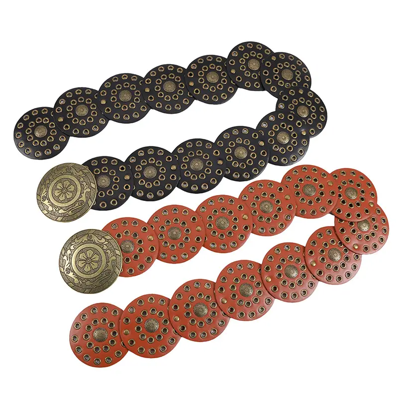 Women Retro Rivet Belt Eyelet Buckle Belt Wholesale - Image 4