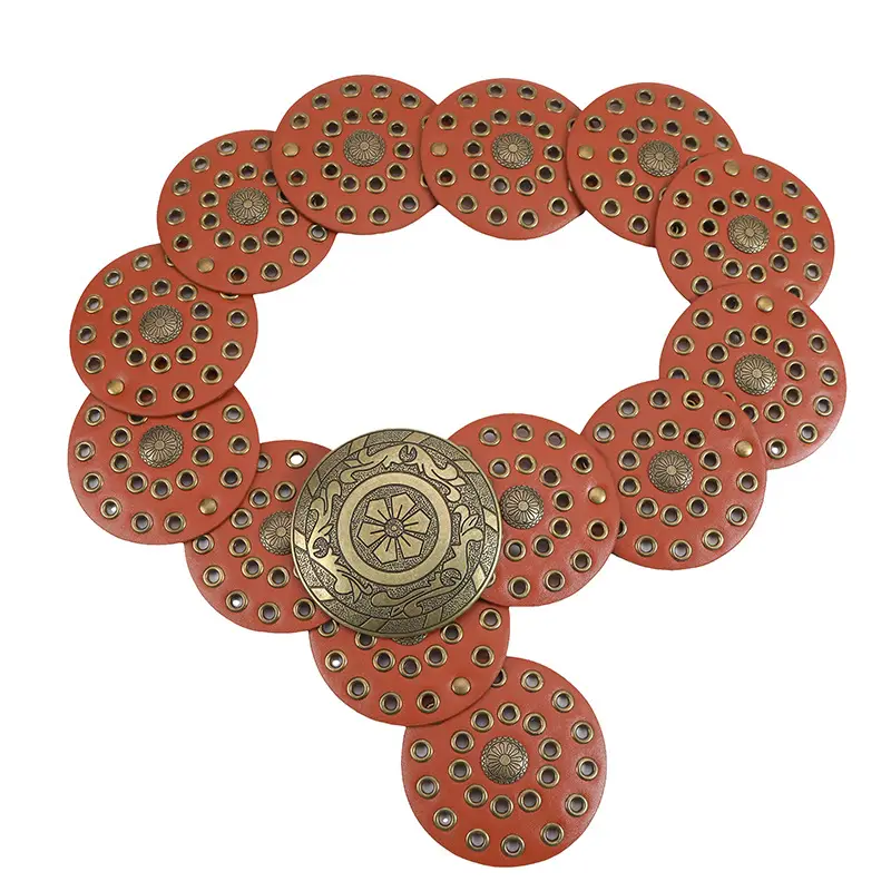 Women Retro Rivet Belt Eyelet Buckle Belt Wholesale - Image 5