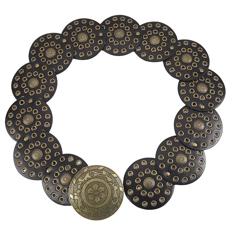 Women Retro Rivet Belt Eyelet Buckle Belt Wholesale — feature 7