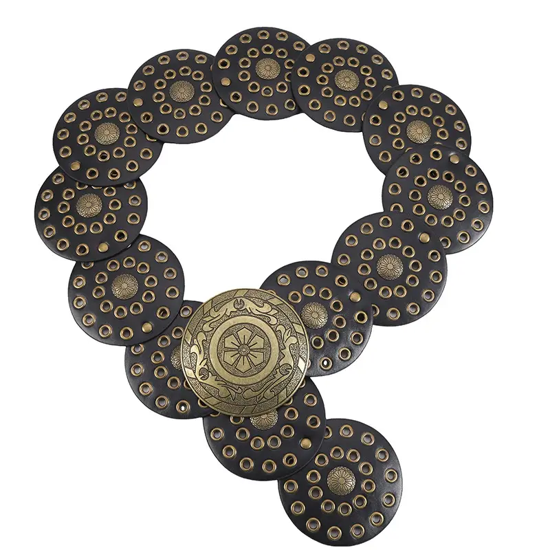 Women Retro Rivet Belt Eyelet Buckle Belt Wholesale — feature 9