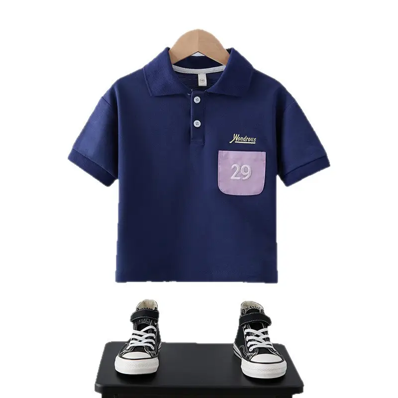 Boys Navy Short Sleeve Polo T-Shirt Summer 2025 - Image 5
