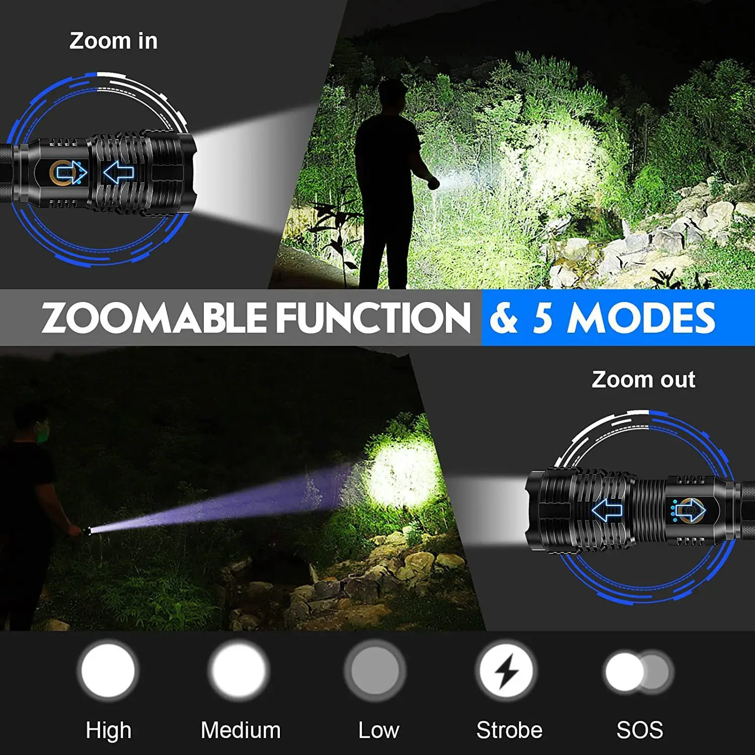 Cross-Border Strong Light Flashlight Xhp70.2 - Image 9