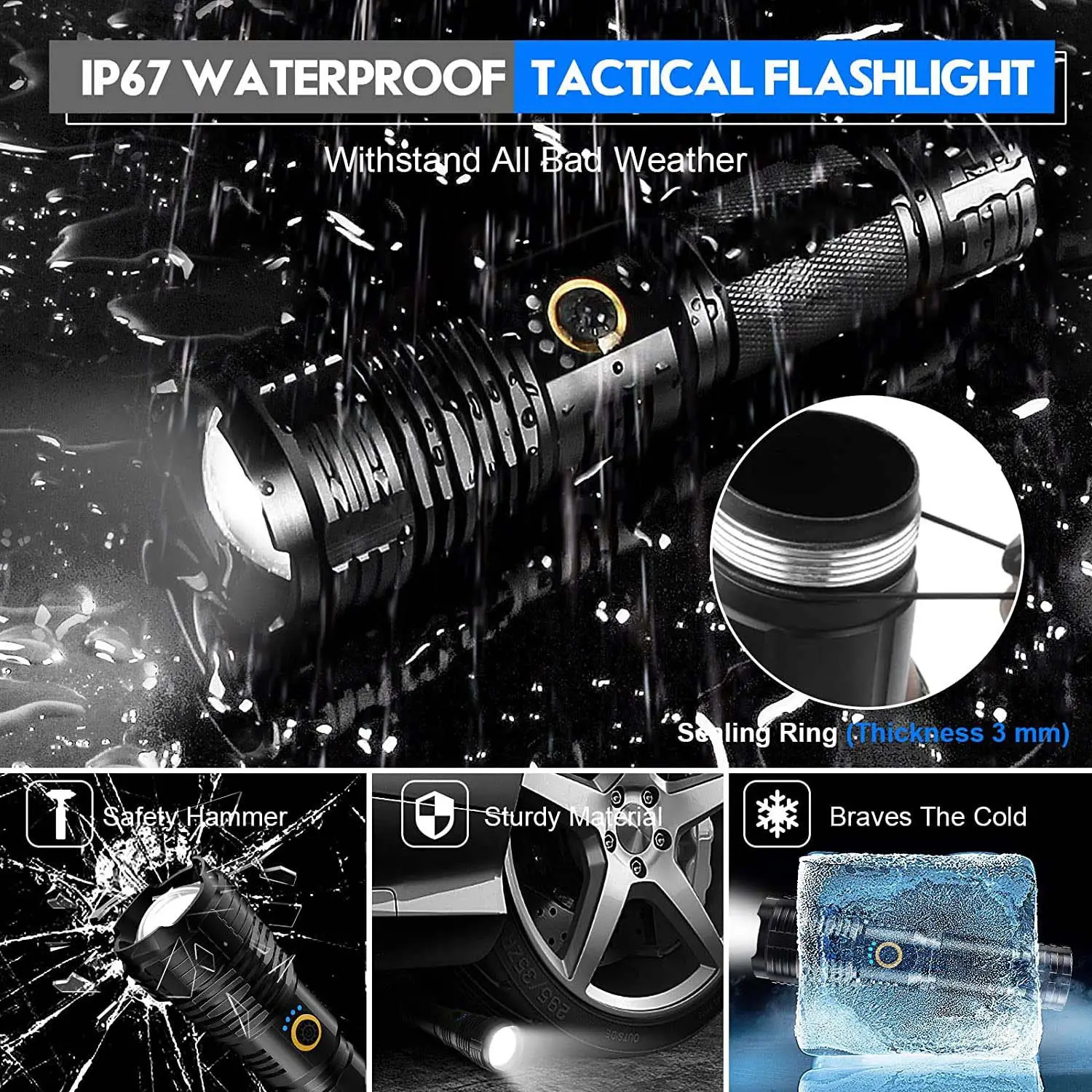 Cross-Border Strong Light Flashlight Xhp70.2 - Image 10