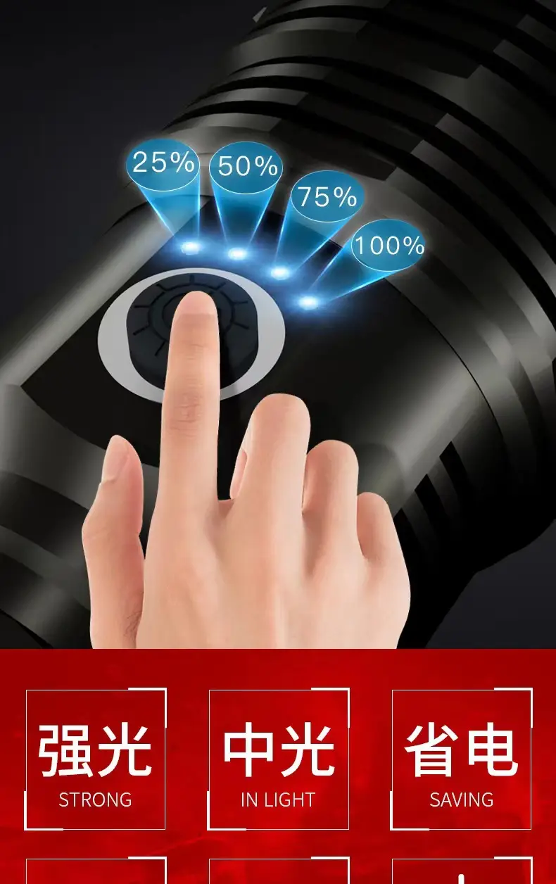 Cross-Border Strong Light Flashlight Xhp70.2 — feature 11