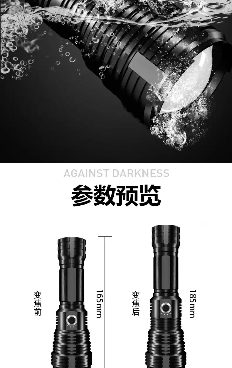 Cross-Border Strong Light Flashlight Xhp70.2 — feature 15