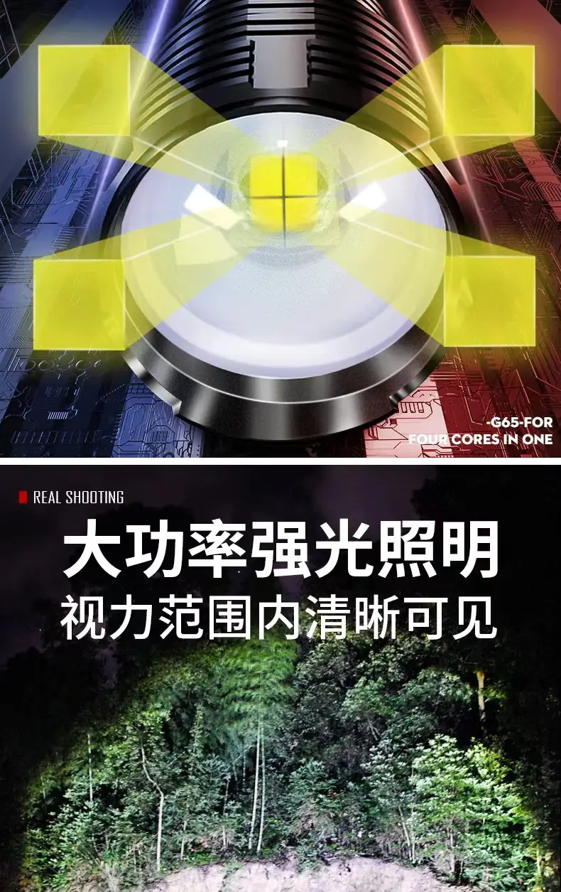 Cross-Border Strong Light Flashlight Xhp70.2 — feature 7