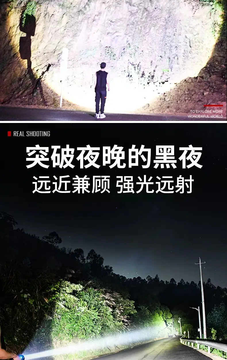 Cross-Border Strong Light Flashlight Xhp70.2 — feature 8
