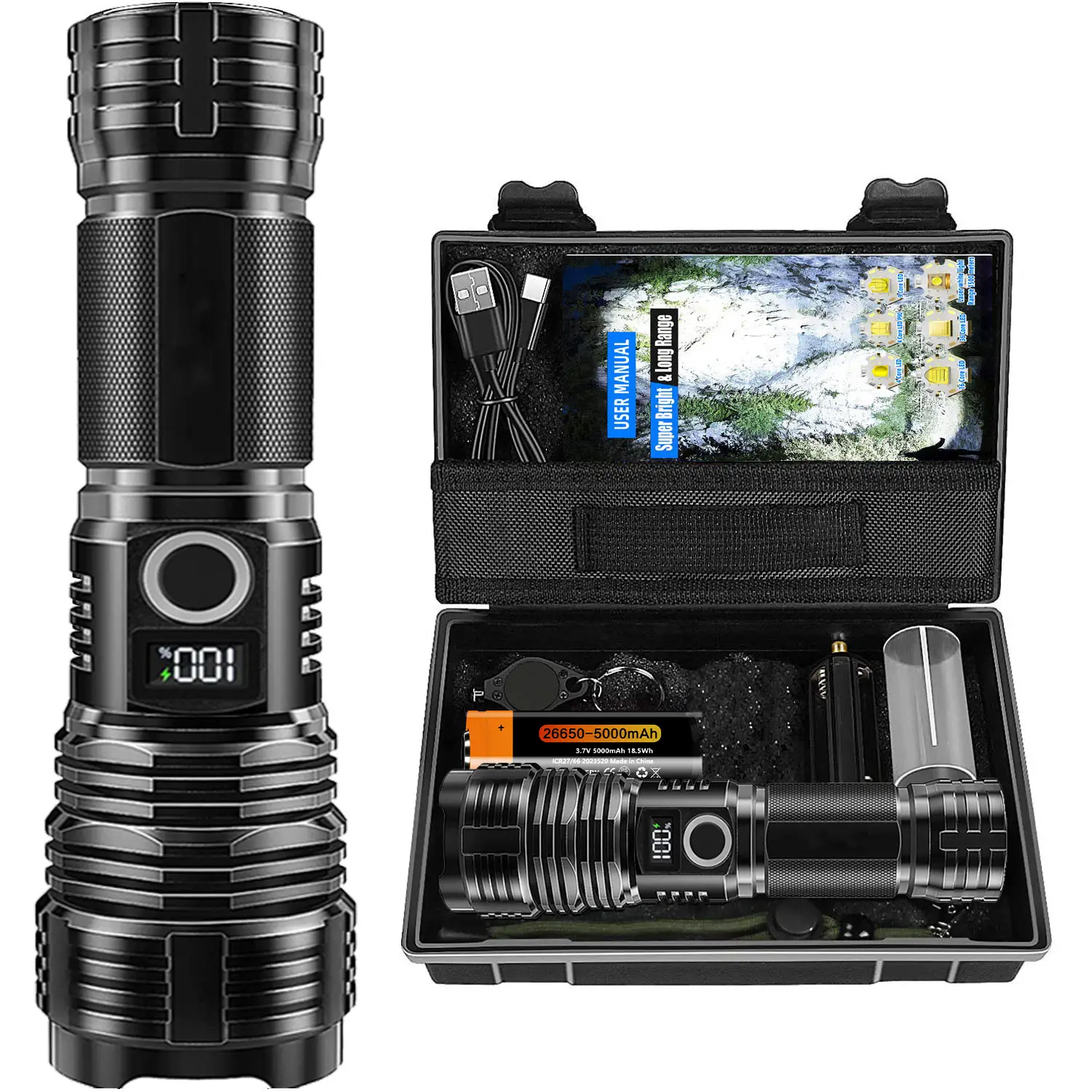 Cross-Border Strong Light Flashlight Xhp70.2 - Image 6