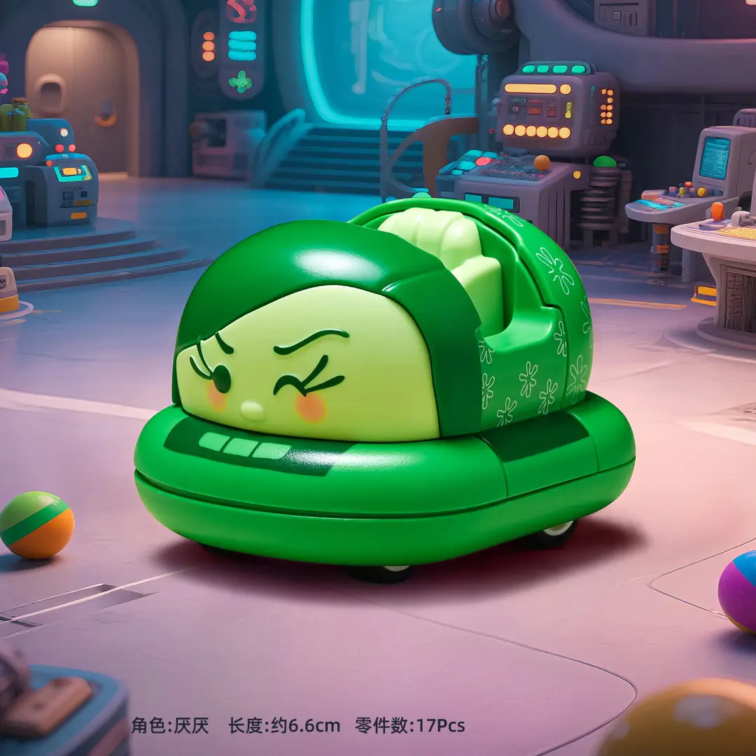 Disney-Themed Double-Back Pull-Back Bumper Car Building Blocks Educational Assembly Toy Toy Story Buzz Lightyear Tron