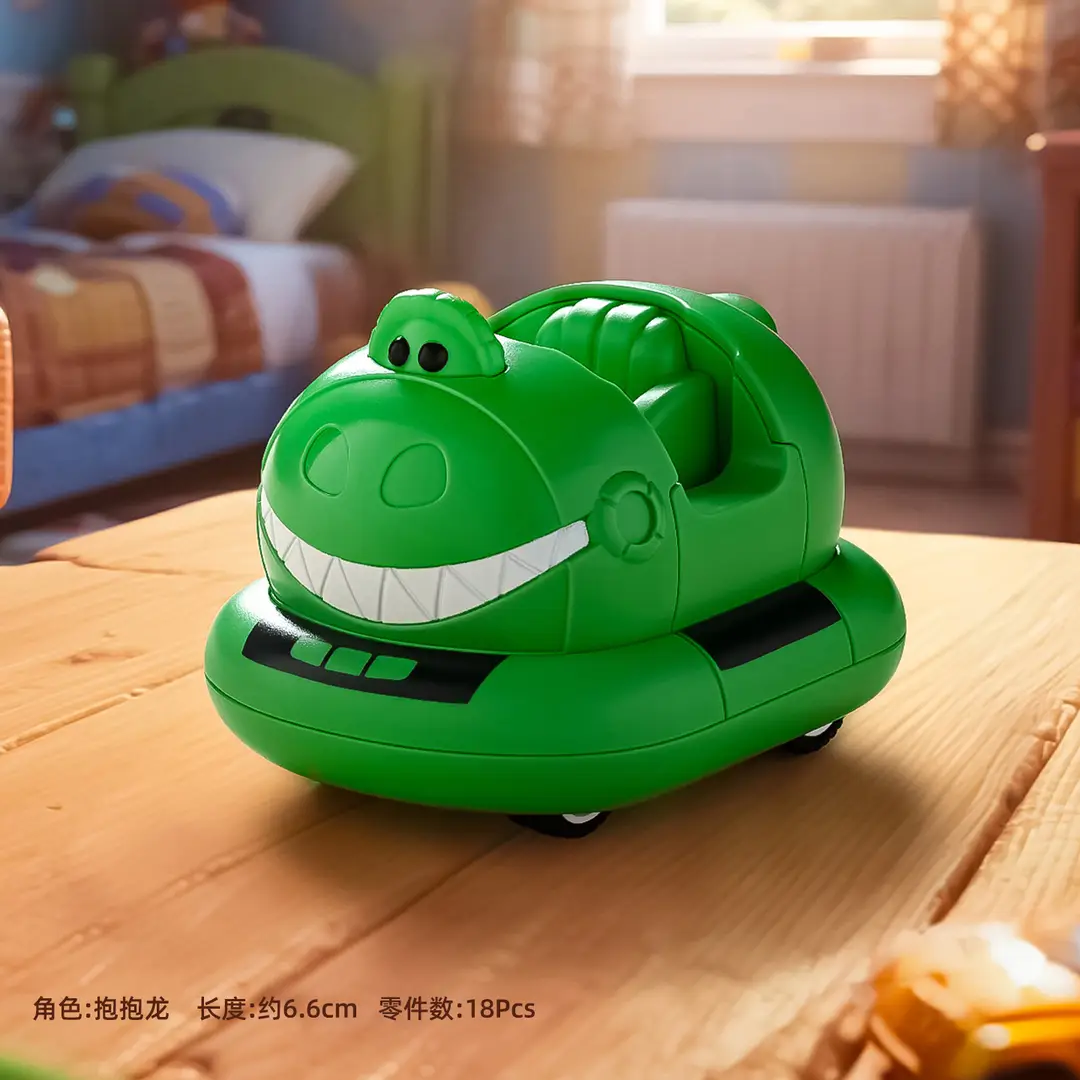 Disney-Themed Double-Back Pull-Back Bumper Car Building Blocks Educational Assembly Toy Toy Story Buzz Lightyear Tron