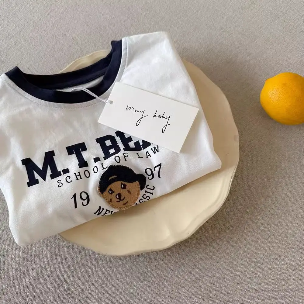 Cotton Boys T-Shirt M.T Bear School of Law New Classic — feature 2